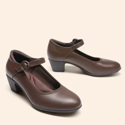 Ascenelle Slip-Resistant Arch Support Mary Jane Pumps