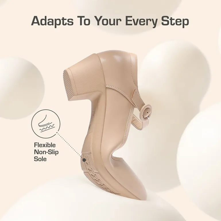 Ascenelle Slip-Resistant Arch Support Mary Jane Pumps