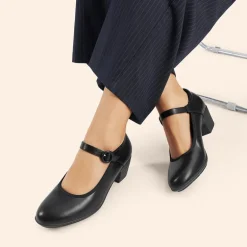 Ascenelle Slip-Resistant Arch Support Mary Jane Pumps