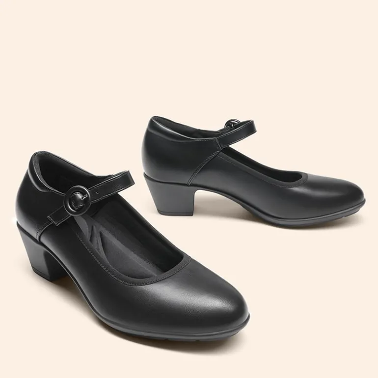 Ascenelle Slip-Resistant Arch Support Mary Jane Pumps