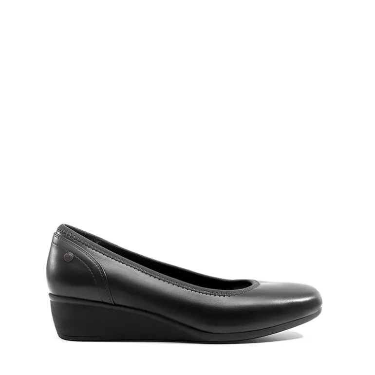 Ascenelle Square Toe Low Wedge Dress Pumps