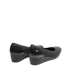 Ascenelle Square Toe Low Wedge Dress Pumps