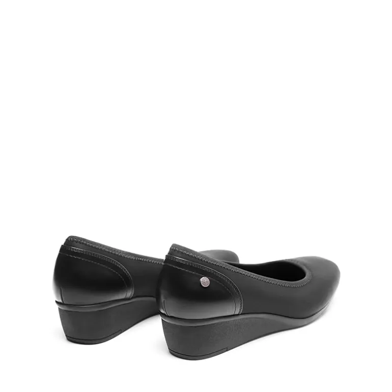 Ascenelle Square Toe Low Wedge Dress Pumps