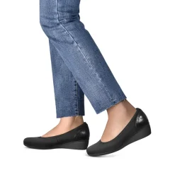 Ascenelle Square Toe Low Wedge Dress Pumps