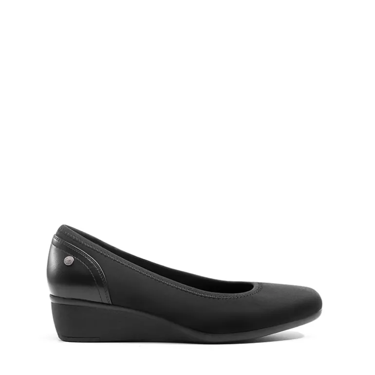 Ascenelle Square Toe Low Wedge Dress Pumps
