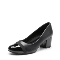 Ascenelle Wide-Toe Non-slip Arch Support Cushioned Pumps