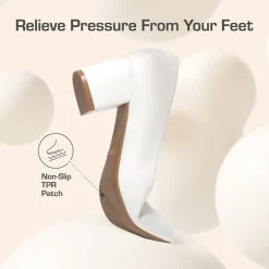 Ascenelle Wide-Toe Non-slip Arch Support Cushioned Pumps