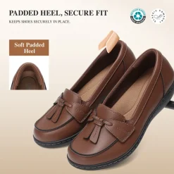 Ascenelle Women's Arch Support Slip-On Loafers