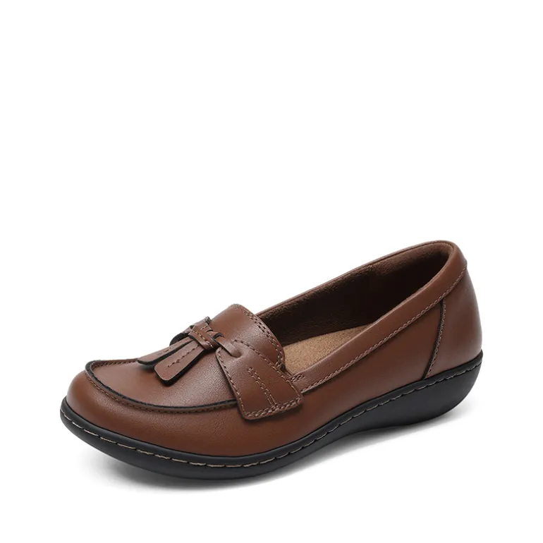 Ascenelle Women's Arch Support Slip-On Loafers