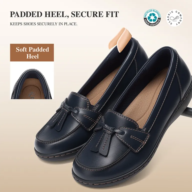 Ascenelle Women's Arch Support Slip-On Loafers