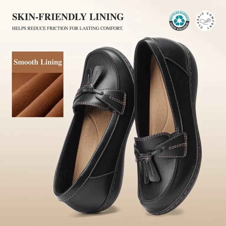 Ascenelle Women's Arch Support Slip-On Loafers