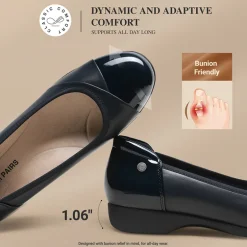 Ascenelle Women’s Comfortable Flats with Arch Support