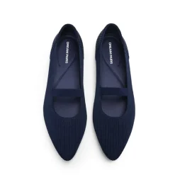 Ascenelle Women’s Comfortable Mary Jane Flats Knit Edition