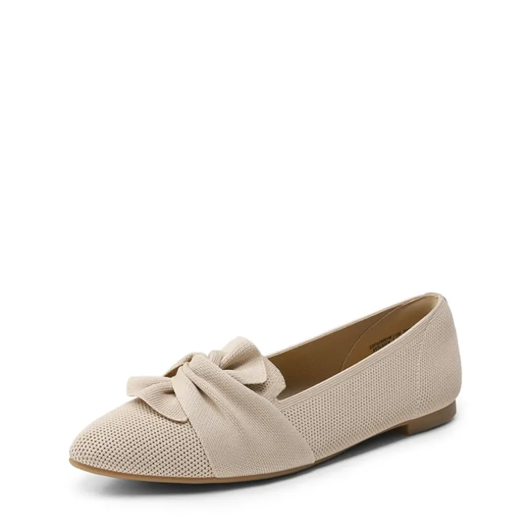 Ascenelle Women’s Foldable Bow Flats Knit Edition