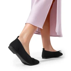 Ascenelle Women’s Foldable Breathable Bow Flats Knit Edition