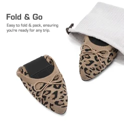 Ascenelle Women’s Foldable Breathable Bow Flats Knit Edition