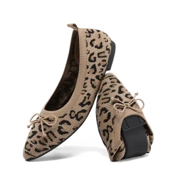 Ascenelle Women’s Foldable Breathable Bow Flats Knit Edition