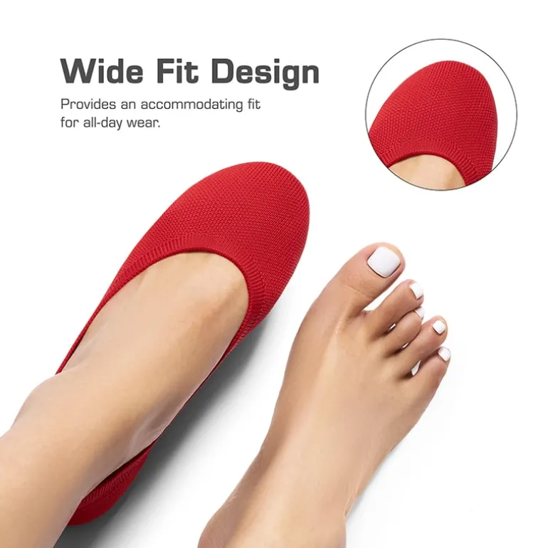 Ascenelle Women’s Round-Toe Arch-Support Ballet Flats Knit Edition