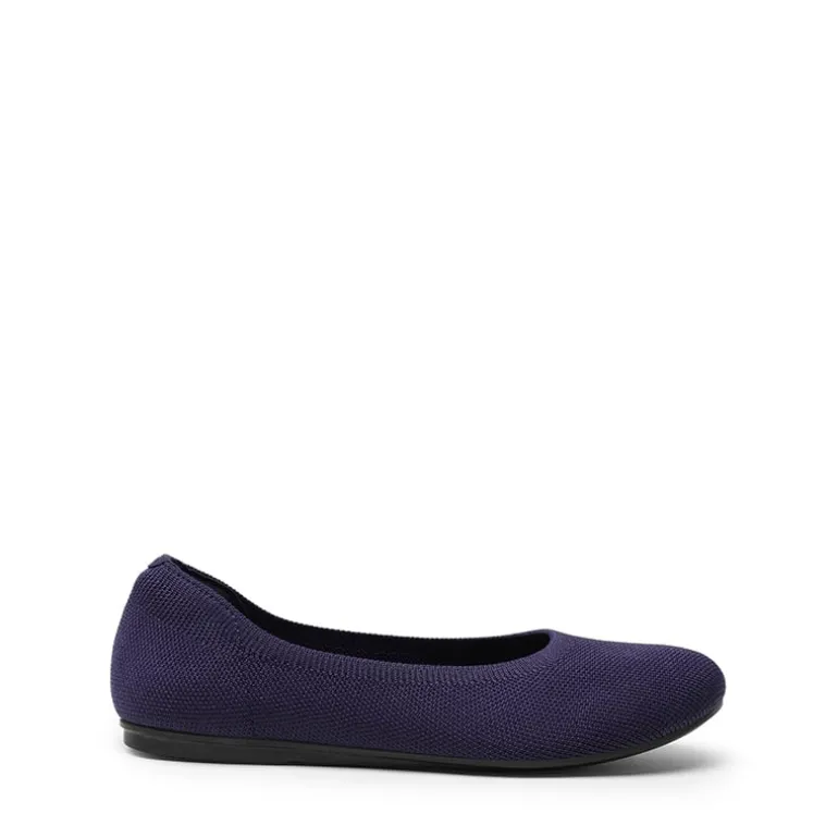 Ascenelle Women’s Round-Toe Arch-Support Ballet Flats Knit Edition
