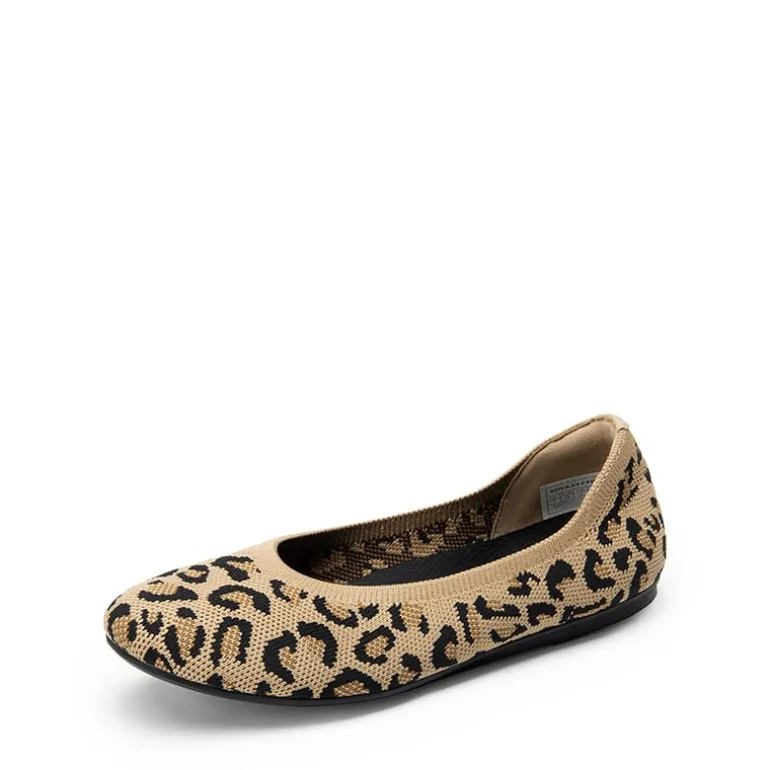Ascenelle Women’s Round-Toe Arch-Support Ballet Flats Knit Edition