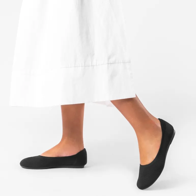 Ascenelle Women’s Round-Toe Arch-Support Ballet Flats Knit Edition