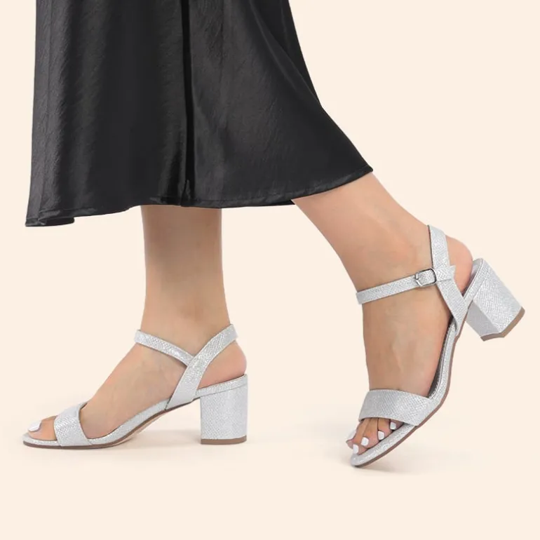 Ascenelle Women’s Wide-Toe Single-Strap Block Heel Sandals