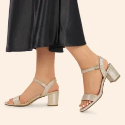 Ascenelle Women’s Wide-Toe Single-Strap Block Heel Sandals