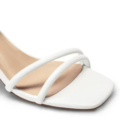 Asymmetric Strap Block Heel Sandals
