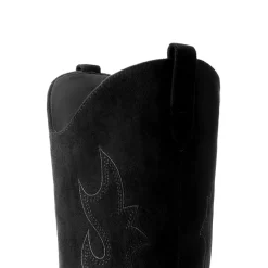 Block Heel Knee-high Cowgirl Boots