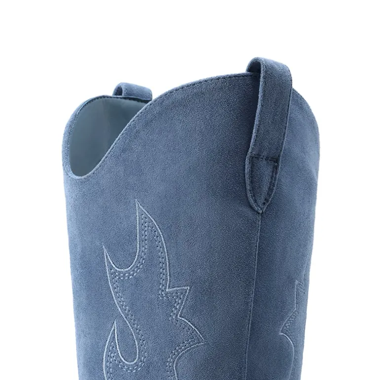 Block Heel Knee-high Cowgirl Boots