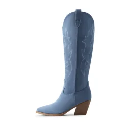 Block Heel Knee-high Cowgirl Boots