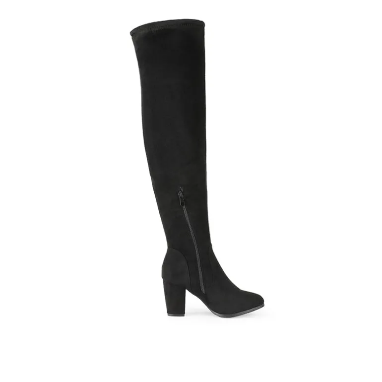 Block Heel Over The Knee Boots