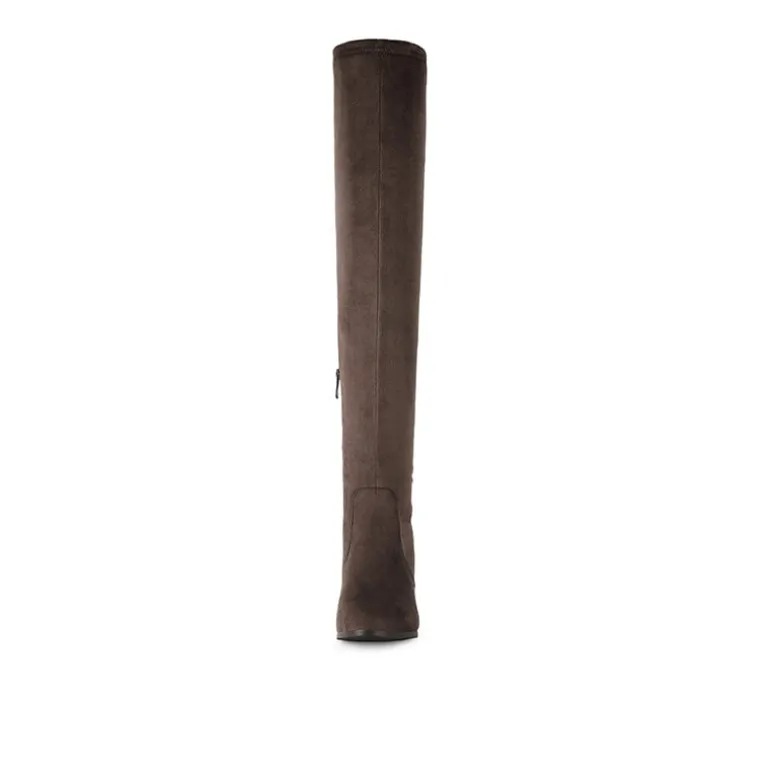 Block Heel Over The Knee Boots