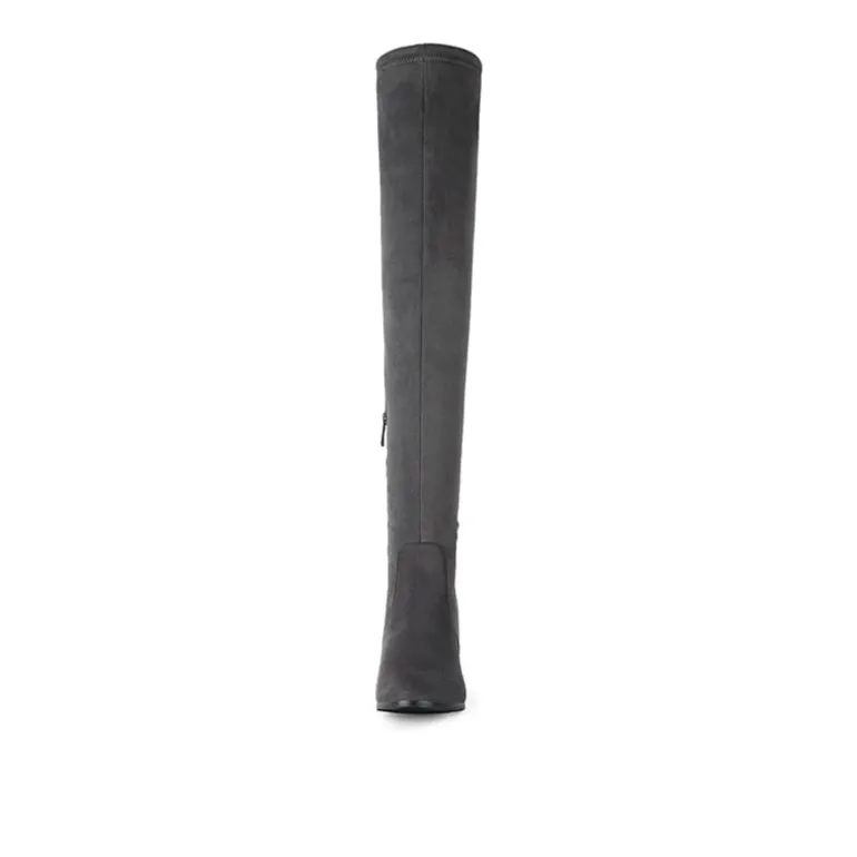 Block Heel Over The Knee Boots