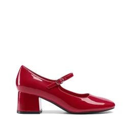 Block Heel Square Toe Mary Jane Pumps