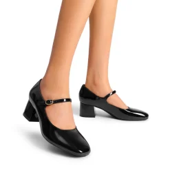 Block Heel Square Toe Mary Jane Pumps