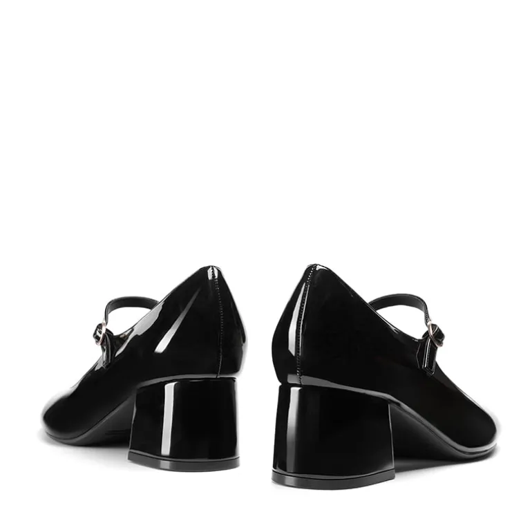 Block Heel Square Toe Mary Jane Pumps