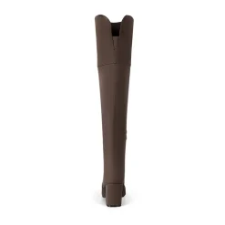 Block Heel Suede Over The Knee Boots