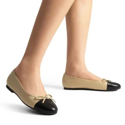 Bow Dual-tone Cap Toe Flats