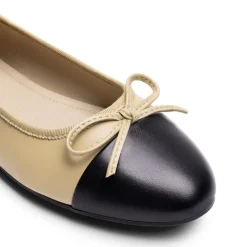 Bow Dual-tone Cap Toe Flats
