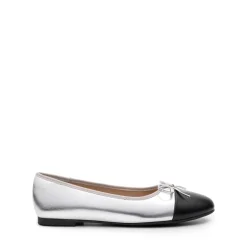 Bow Dual-tone Cap Toe Flats