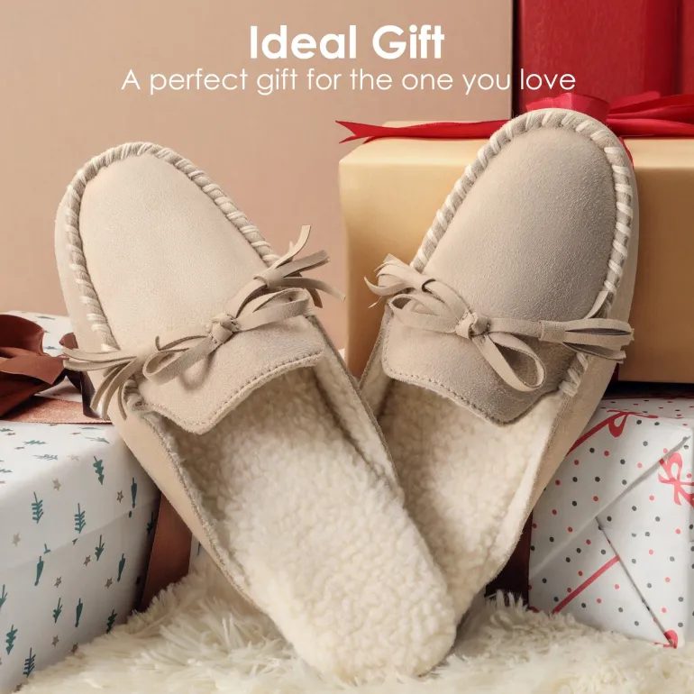 Bowknot Fuzzy Cozy Slippers