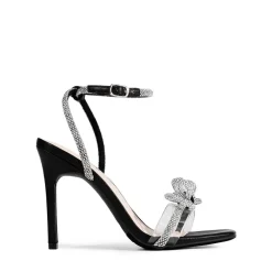 Bowknots Square Toe Rhinestone Heels