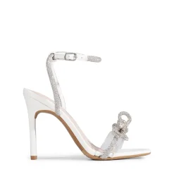 Bowknots Square Toe Rhinestone Heels