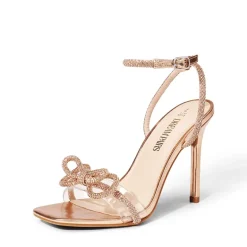 Bowknots Square Toe Rhinestone Heels
