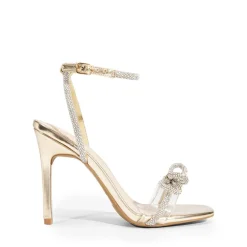 Bowknots Square Toe Rhinestone Heels
