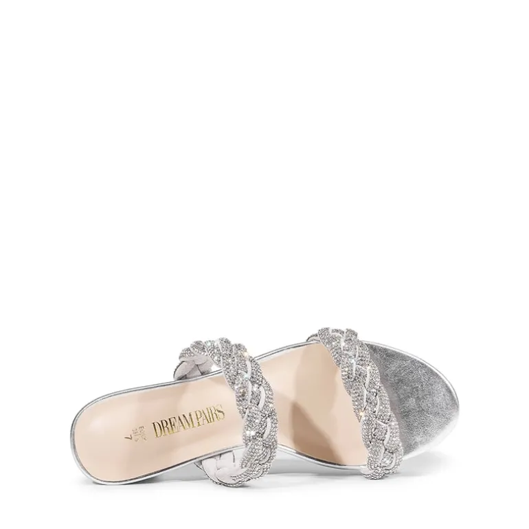 Braided Double-Strap Block Heel Sandals