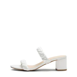 Braided Double-Strap Block Heel Sandals
