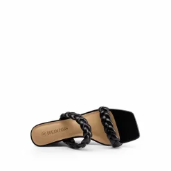 Braided Straps Square Toe Wedge Sandals
