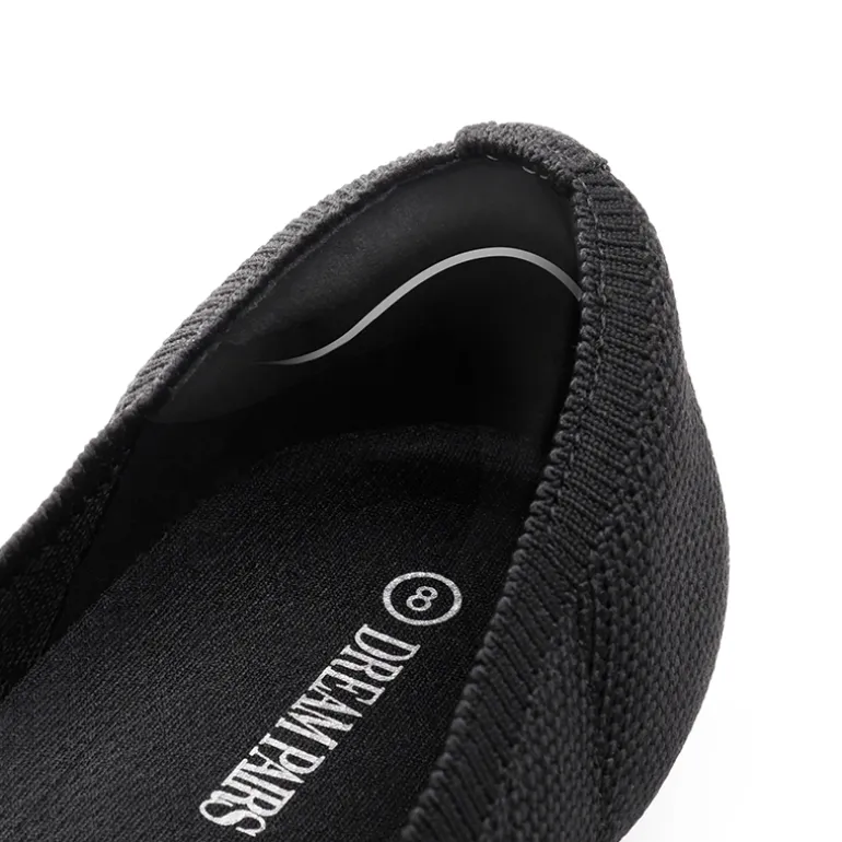 Breathable Bowknot Pointed Toe Knit Flats